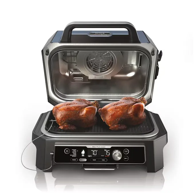 Ninja OG901EU Woodfire Pro Connect XL Elektrischer Outdoor Grill und Smoker