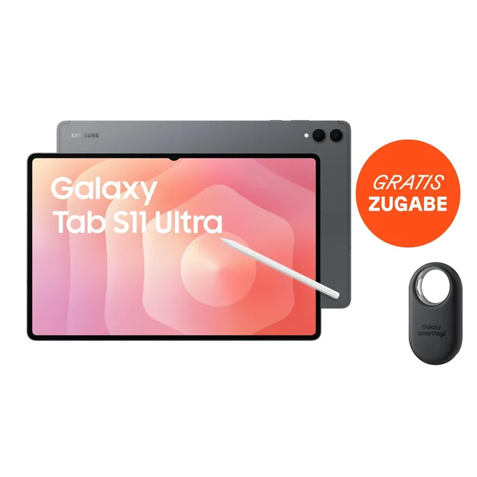 Samsung Galaxy Tab S11 Ultra SM-X930N Wifi 256GB gray Android 16 Tablet + SmartTag 2 EI-T5600 schwarz