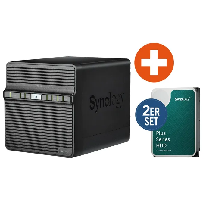 Synology DS423 NAS System 4-Bay 32 TB inkl. 2x 16 TB Synology HDD HAT3310-16T