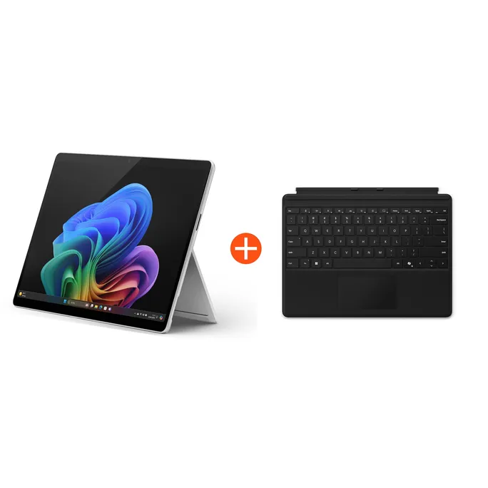 Microsoft Surface Pro (11. Edition) Copilot+ PC 13″ 2in1 Platin 5G Snapdragon® X Plus 16GB/256GB SSD Win11 EP2-08261 ohne Netzteil inkl. Keyboard mit Copilot-Taste schwarz