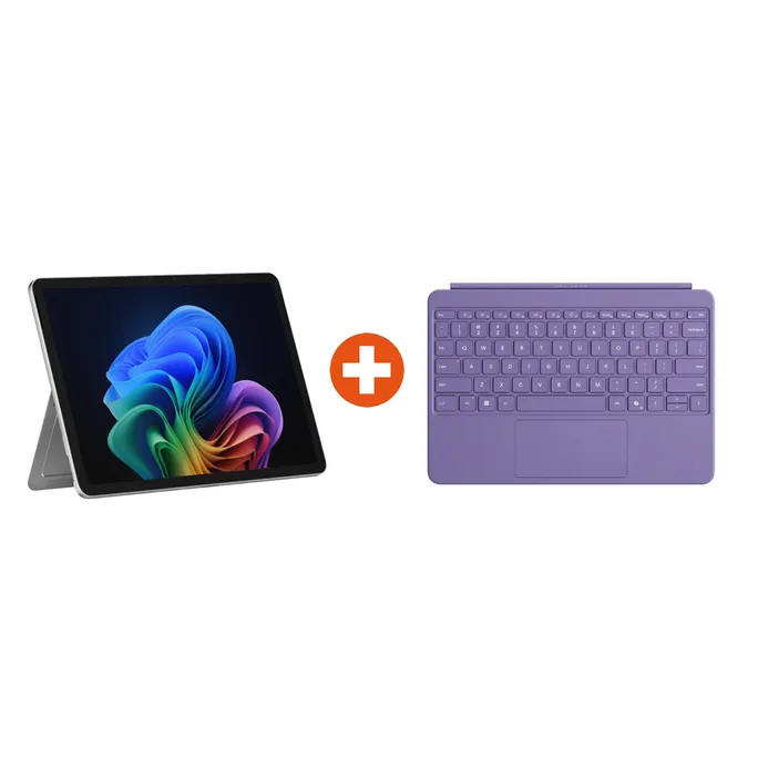 Microsoft Surface Pro Copilot+ PC 12″ Snapdragon® X Plus 16GB/256GB UFS PixelSense LCD Platinum Win11 ohne Netzteil inkl. MS Surface Pro Keyboard Violet
