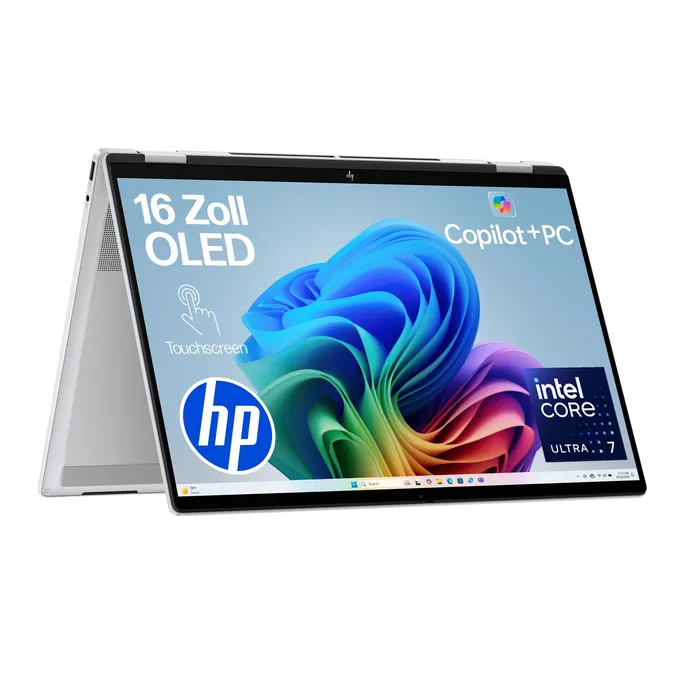HP OmniBook X Flip 16″ 3k Touchscreen Core Ultra 7 258V 32GB/1TB SSD Windows 11 Home – 16-as0475ng Copilot+PC