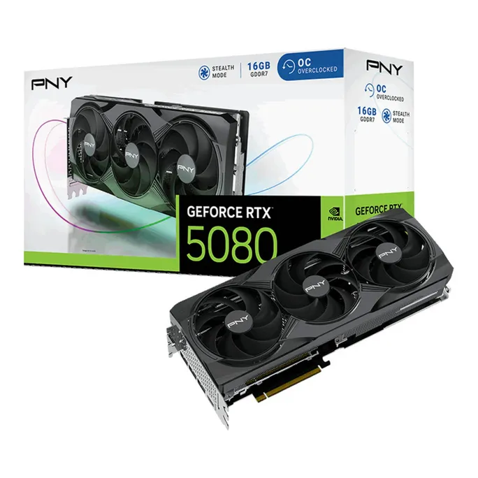 PNY GeForce RTX 5080 Triple OC 16GB Grafikkarte 3xDP/HDMI