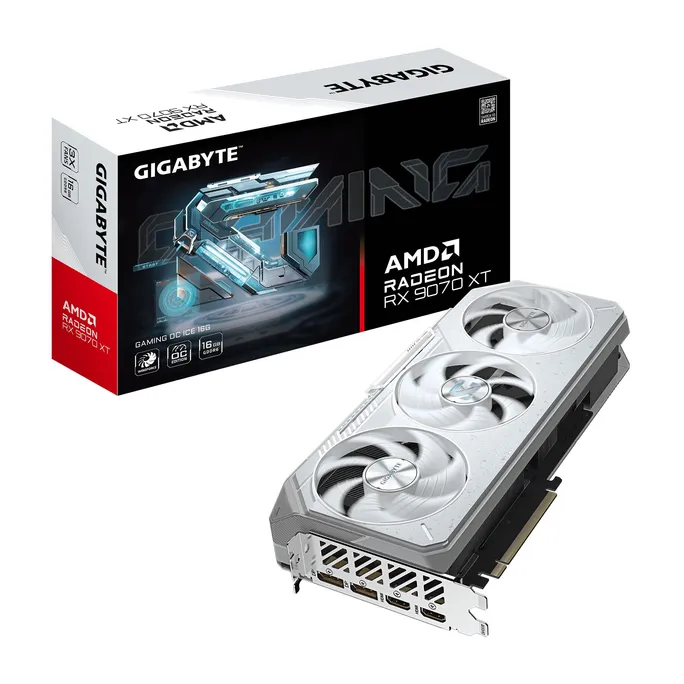 image-4588.webp GIGABYTE Radeon RX 9070 XT GAMING OC ICE 16G Grafikkarte HDMI/DP – Image 1